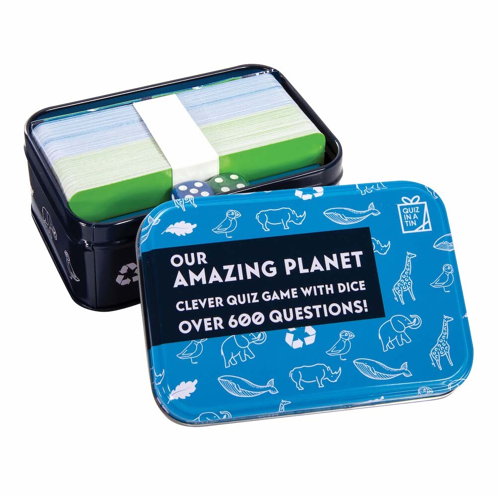 Gifts for Grown Ups Our Amazing Planet Quiz Game in a Tin
