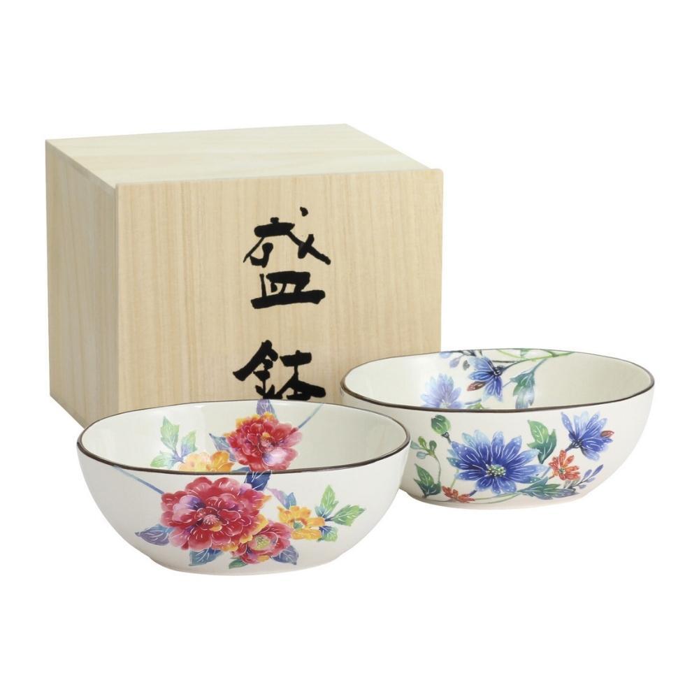 And Ai Minoyaki Hanagoromo Bowls Set of 2