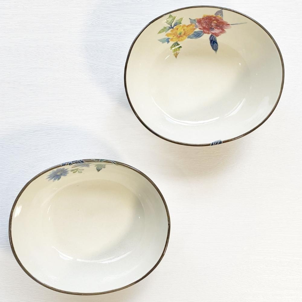 And Ai Minoyaki Hanagoromo Bowls Set of 2