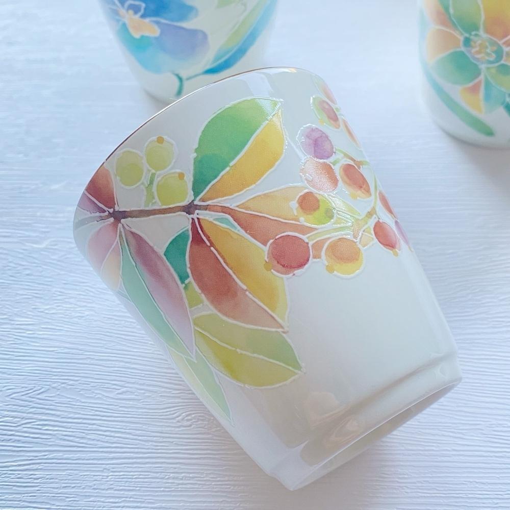 And Ai Minoyaki Hanakotoba Tea Cups Set of 5