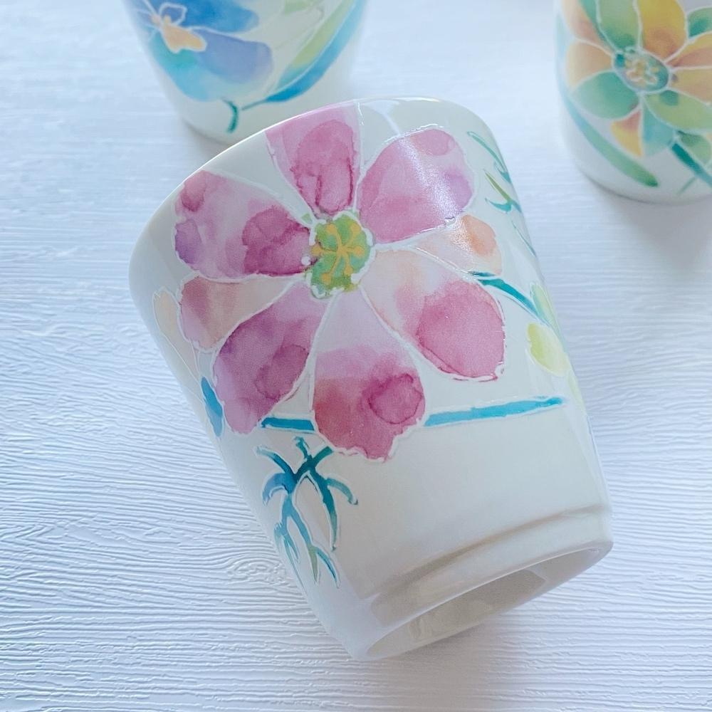 And Ai Minoyaki Hanakotoba Tea Cups Set of 5
