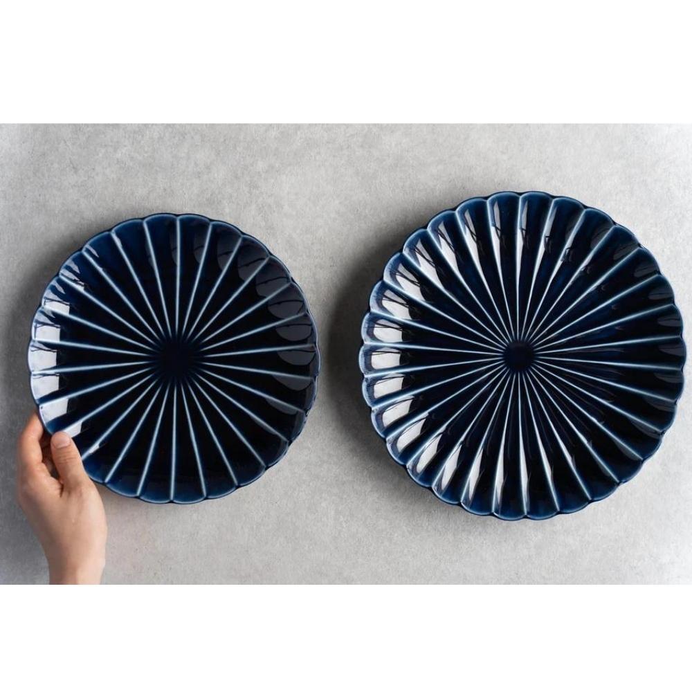 Kaneko Pottery Giyaman Midnight Blue Round Plate