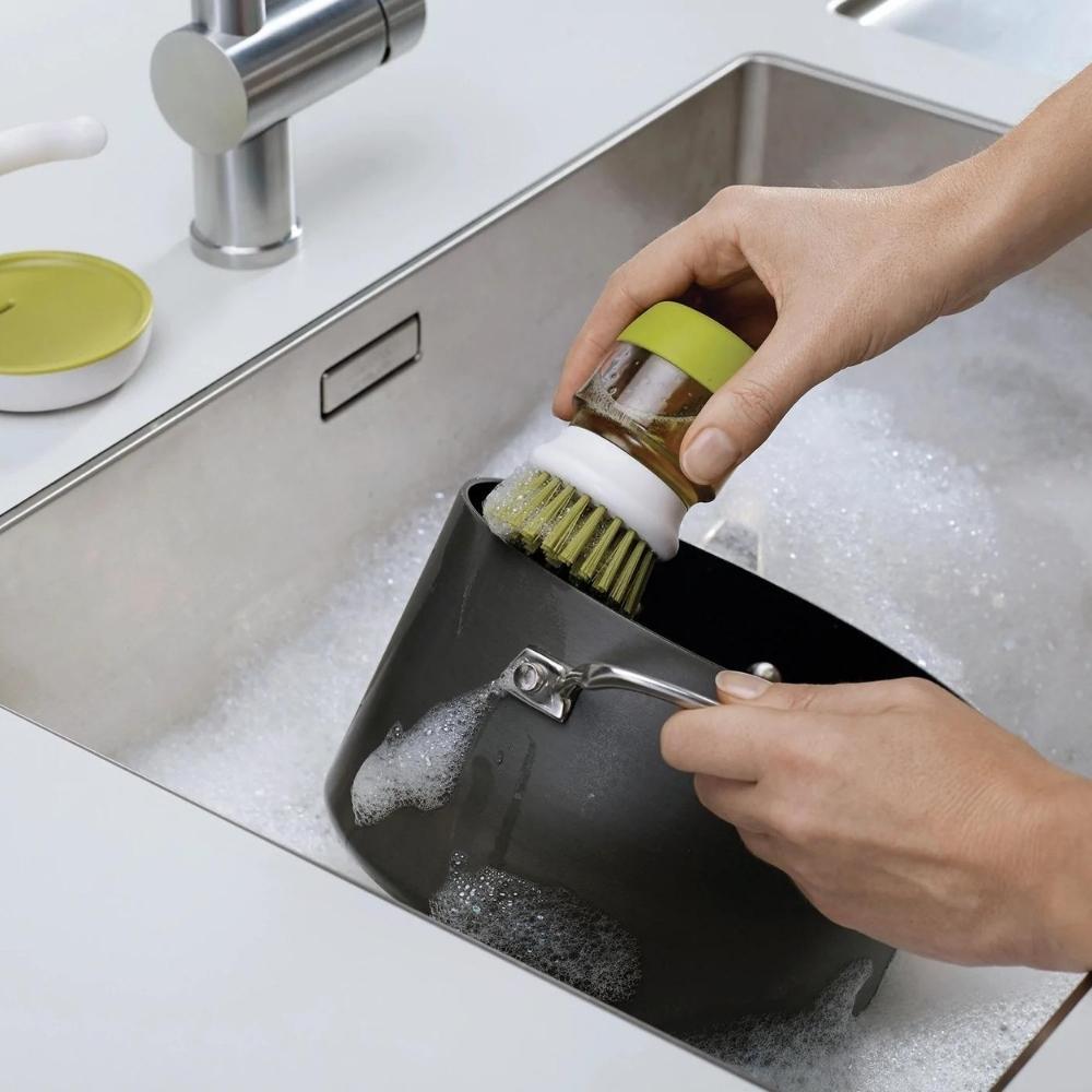 Joseph Joseph Palm Scrub Soap Dispensing Brush - Green