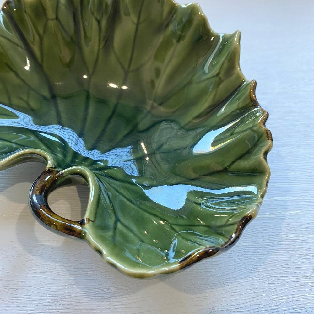 Mino Ware Forest Leaf Deep Plate