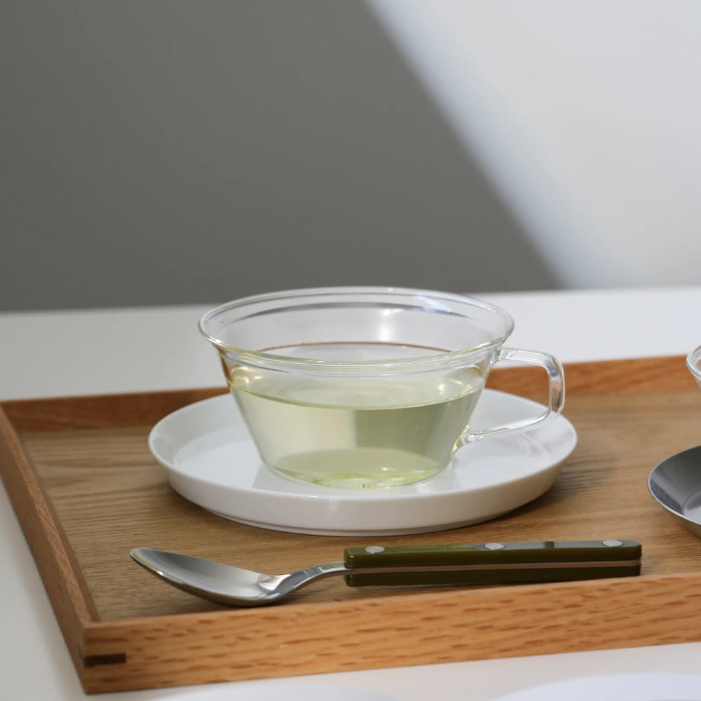 Kinto CAST Tea Cup & Porcelain Saucer 220ml