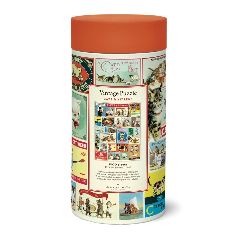 Cavallini Vintage Puzzle Cats & Kittens 1000 Piece