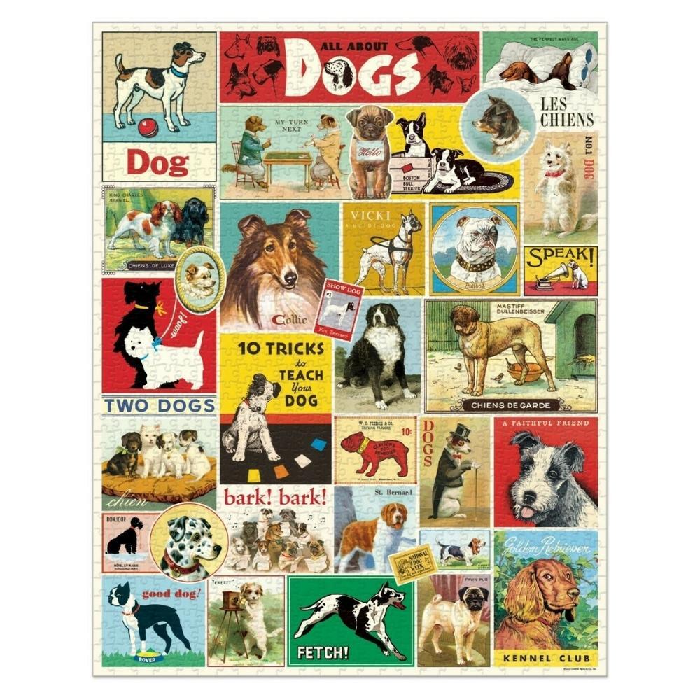 Cavallini Vintage Puzzle Dogs 1000 Piece