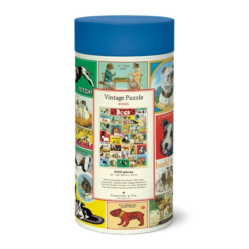 Cavallini Vintage Puzzle Dogs 1000 Piece