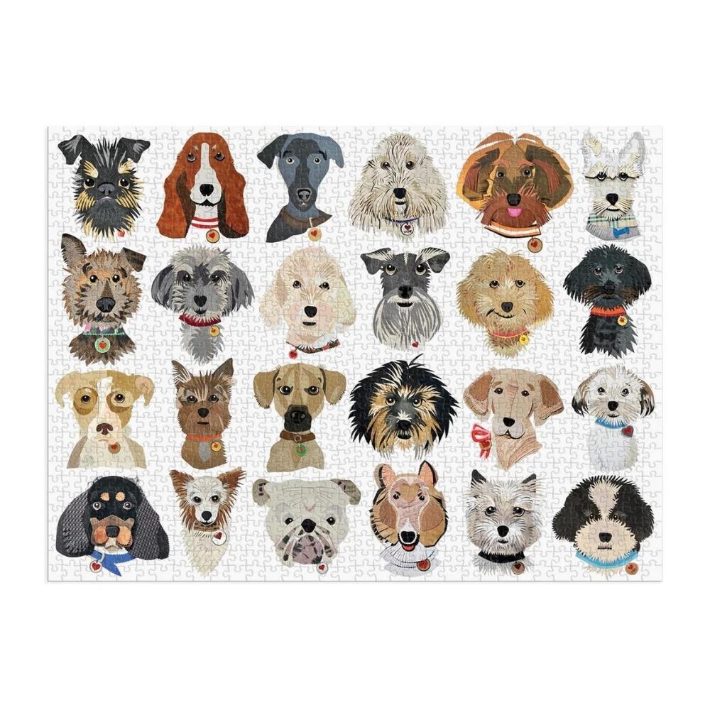 Galison Puzzle Paper Dogs 1000 Piece