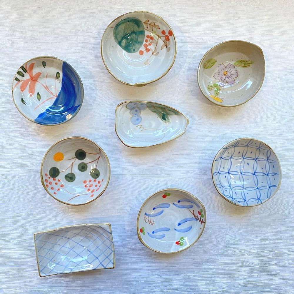 Yamakatsumi Minoyaki Special Shape Mini Dish (Set of 8)