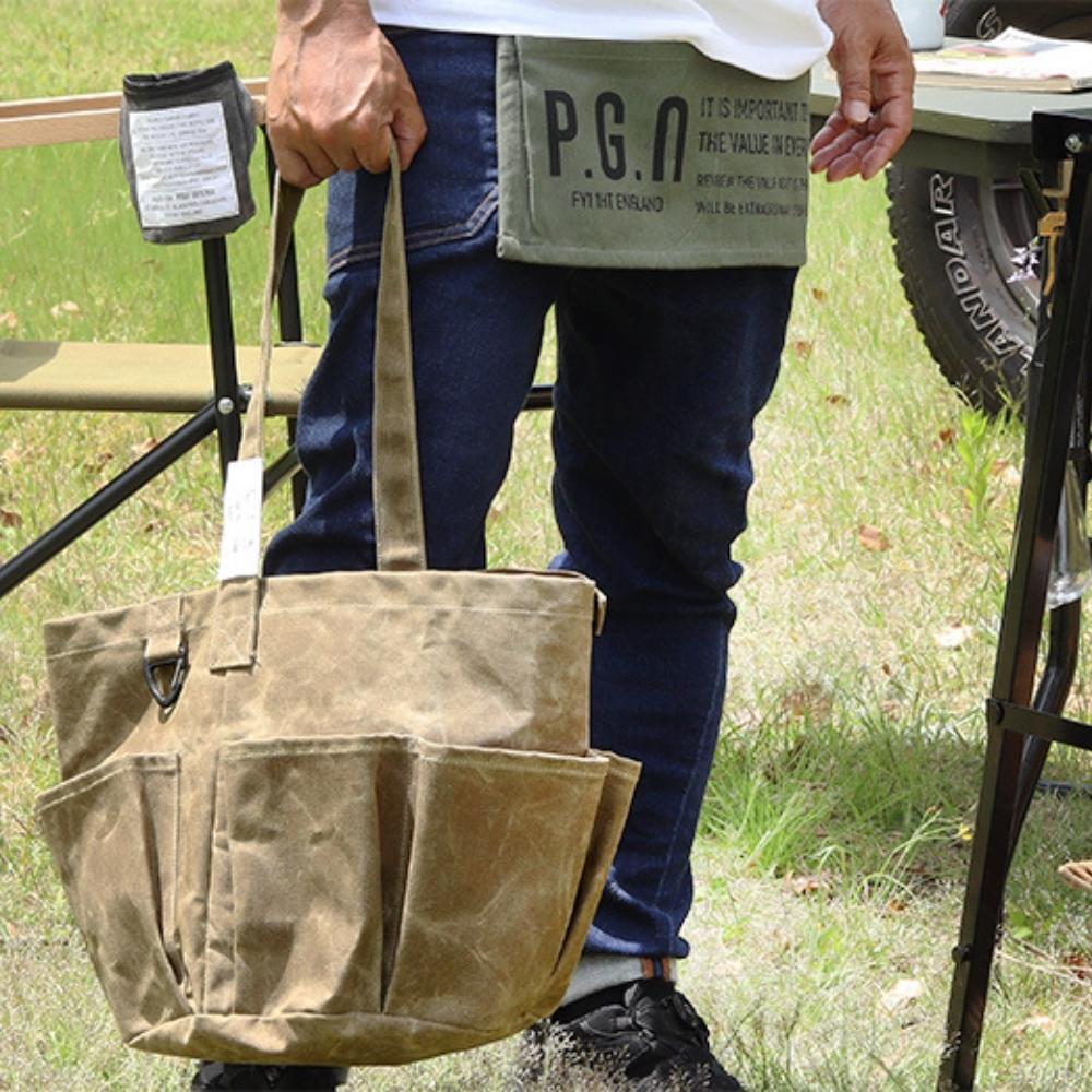 Post General Waxed Canvas Tool Bag Round