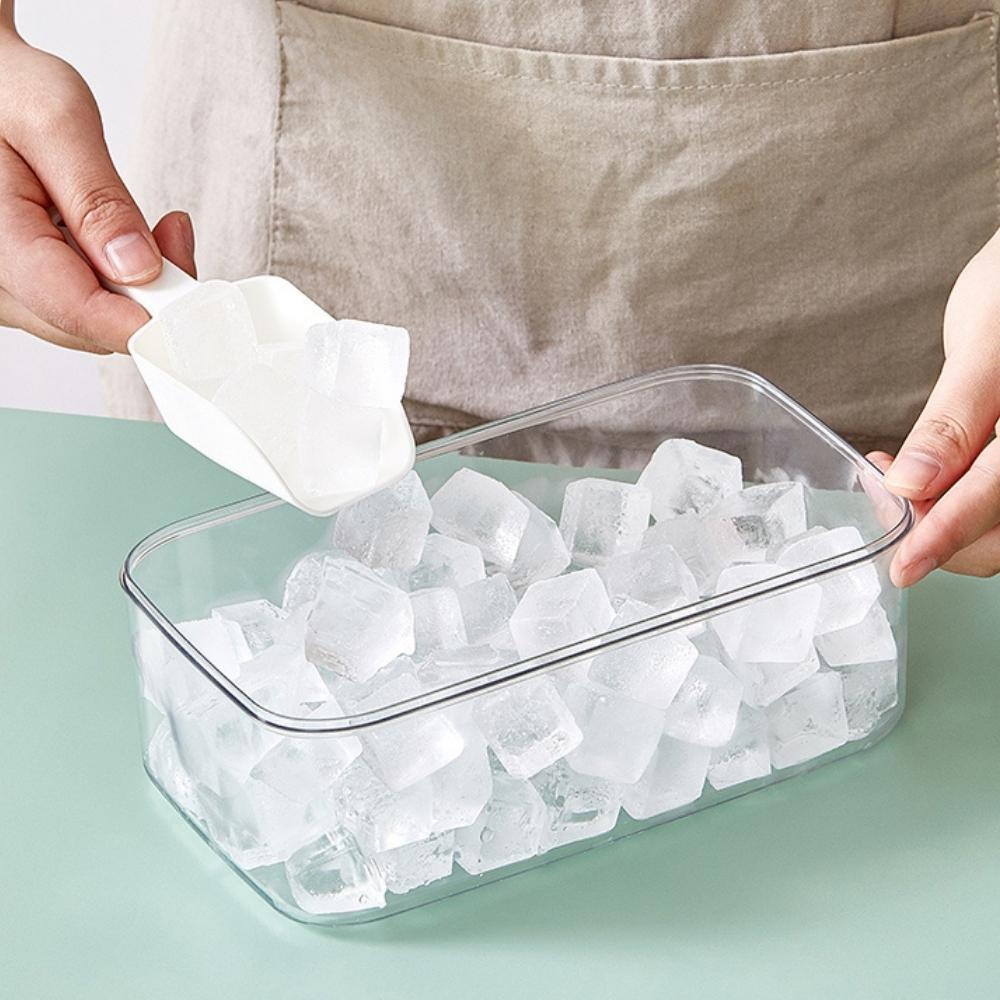 32-Grid Silicone Lattice Ice Cube Tray with Lid