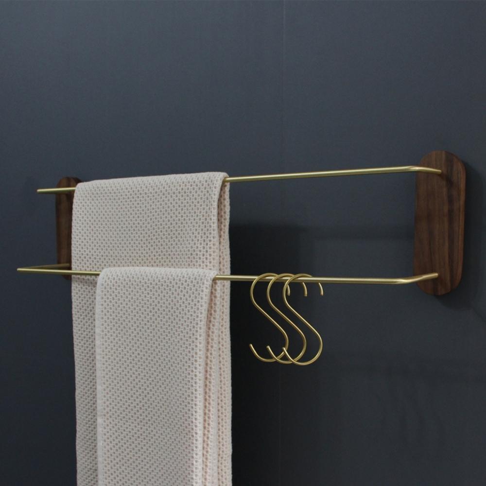 S-Hook in Brass Set of 5