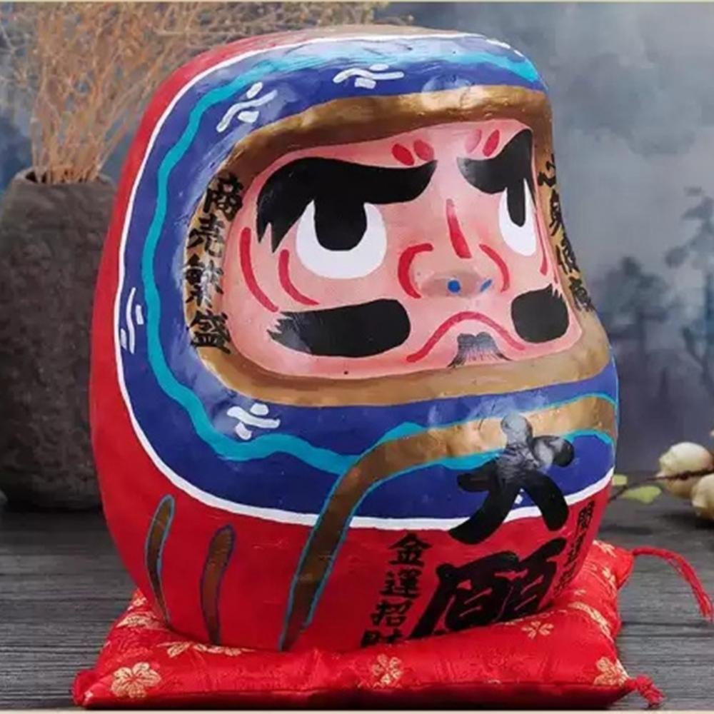 Japanese Blue/Red Daruma Ornament 25cm