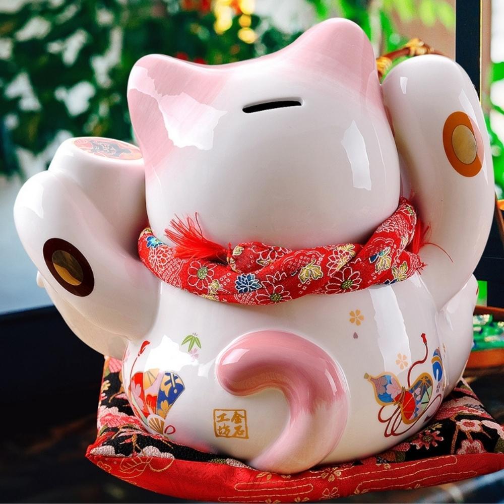 Pink Maneki-Neko Lucky Fortune Ornament 28cm Lucky Cat