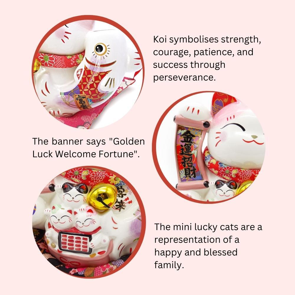 Pink Maneki-Neko Lucky Fortune Ornament 28cm Lucky Cat