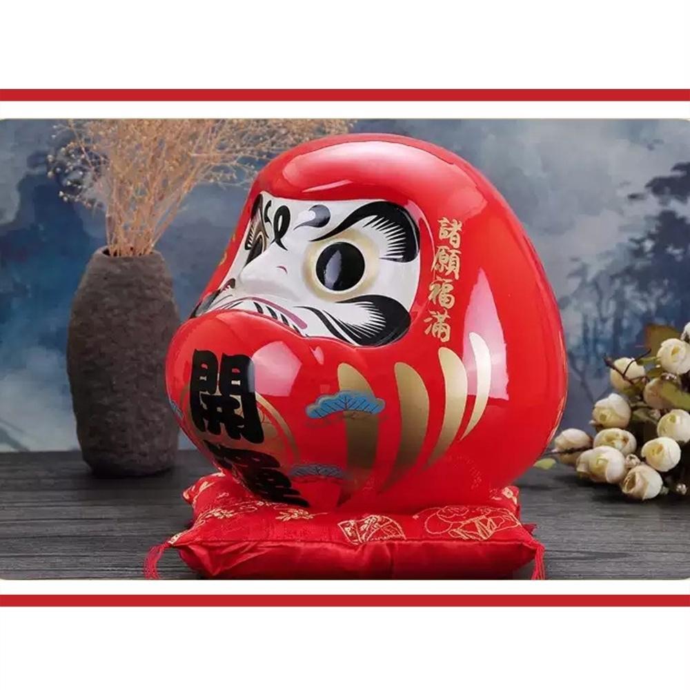 Japanese Red Daruma Ceramics Ornament 25cm