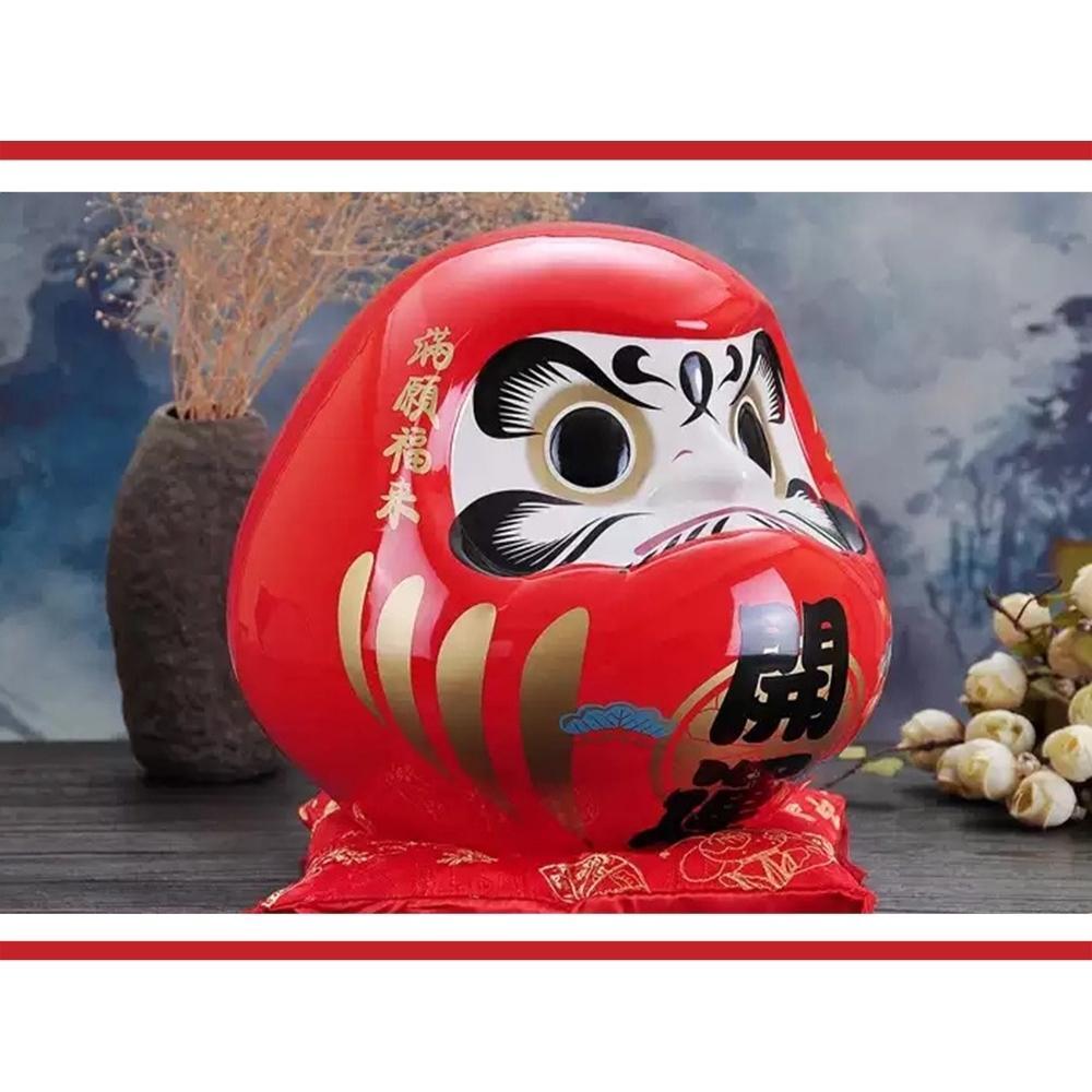 Japanese Red Daruma Ceramics Ornament 25cm