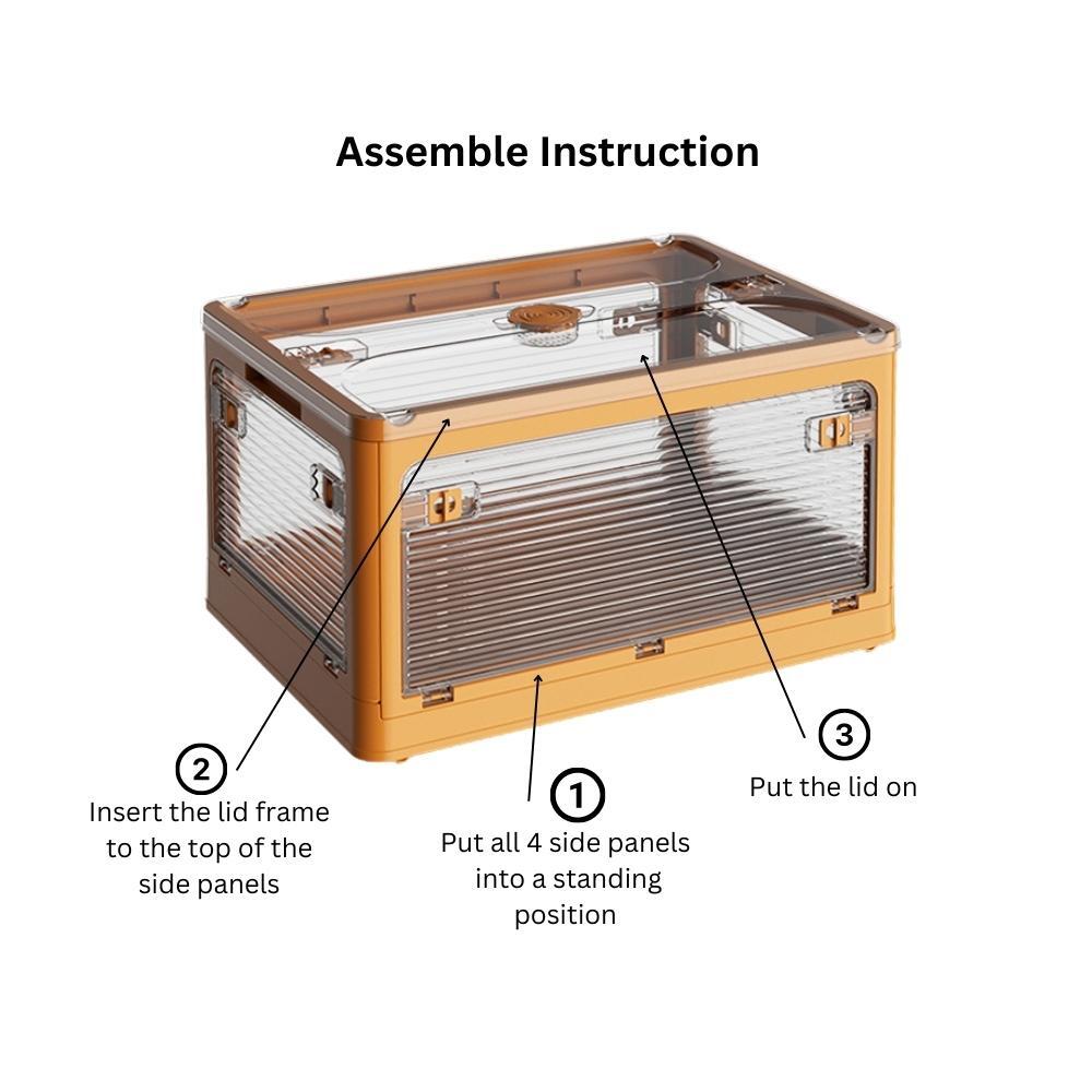 Outdoor Camping Transparent Folding Storage Box