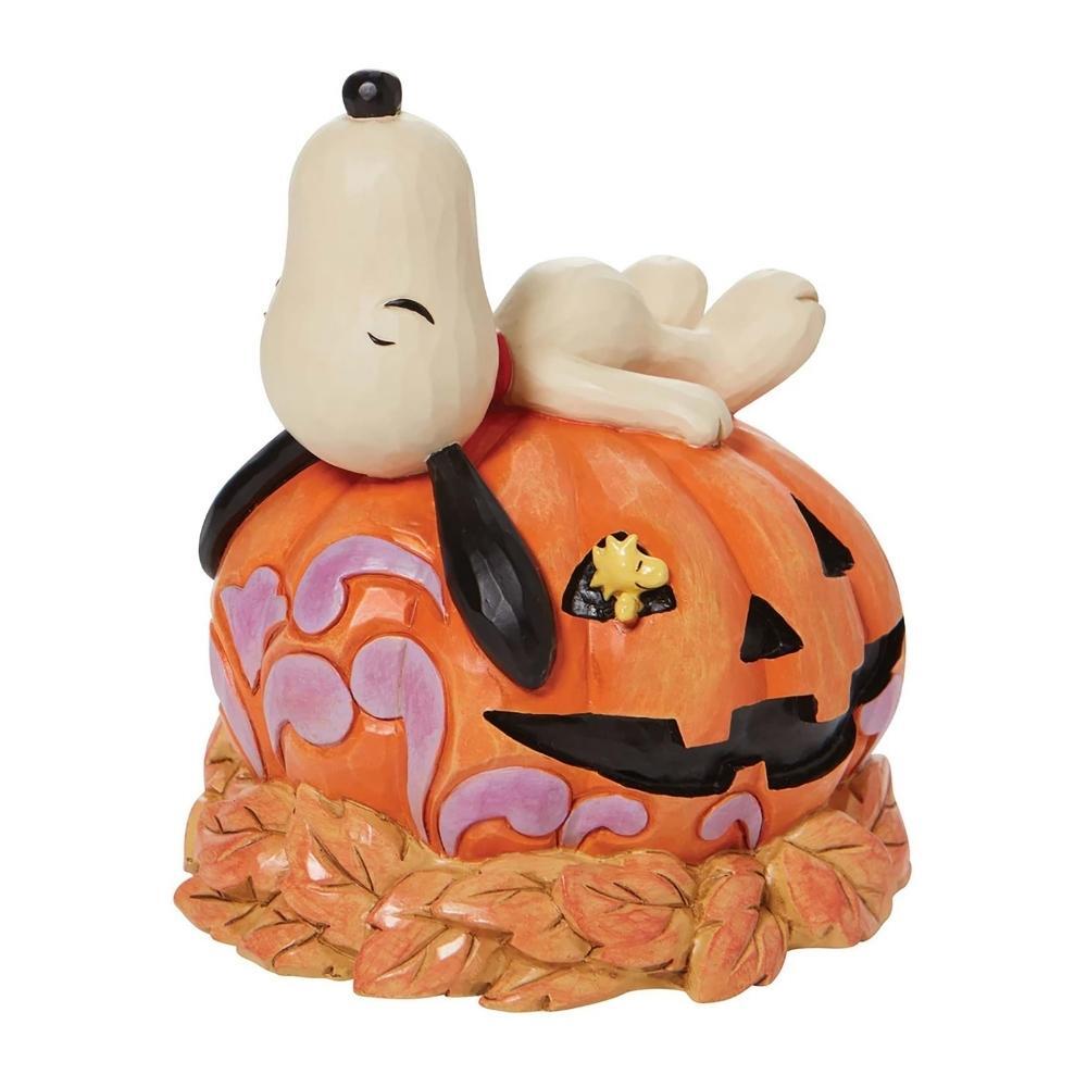 Peanuts by Jim Shore Snoopy Laying On Pumpkin