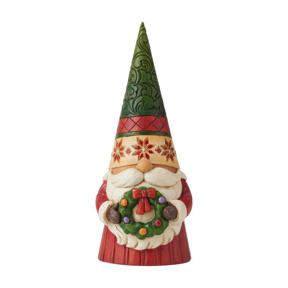 Heartwood Creek Jim Shore Gnome Holding Wreath