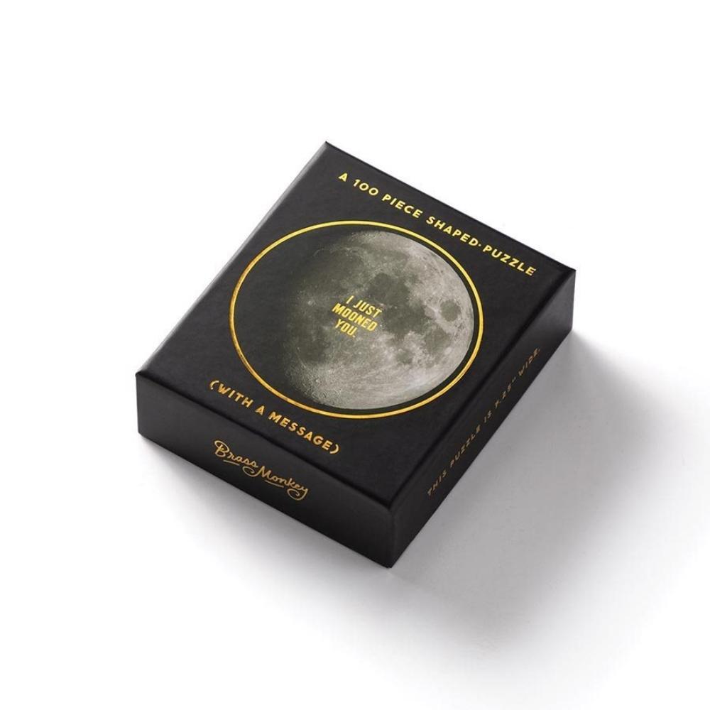 Brass Monkey I Just Mooned You 100 Piece Mini Puzzle