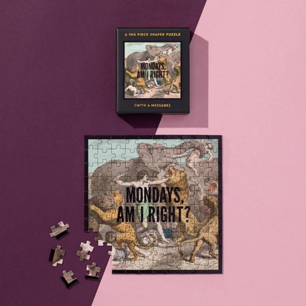 Brass Monkey Mondays, Am I Right? 100 Piece Mini Puzzle