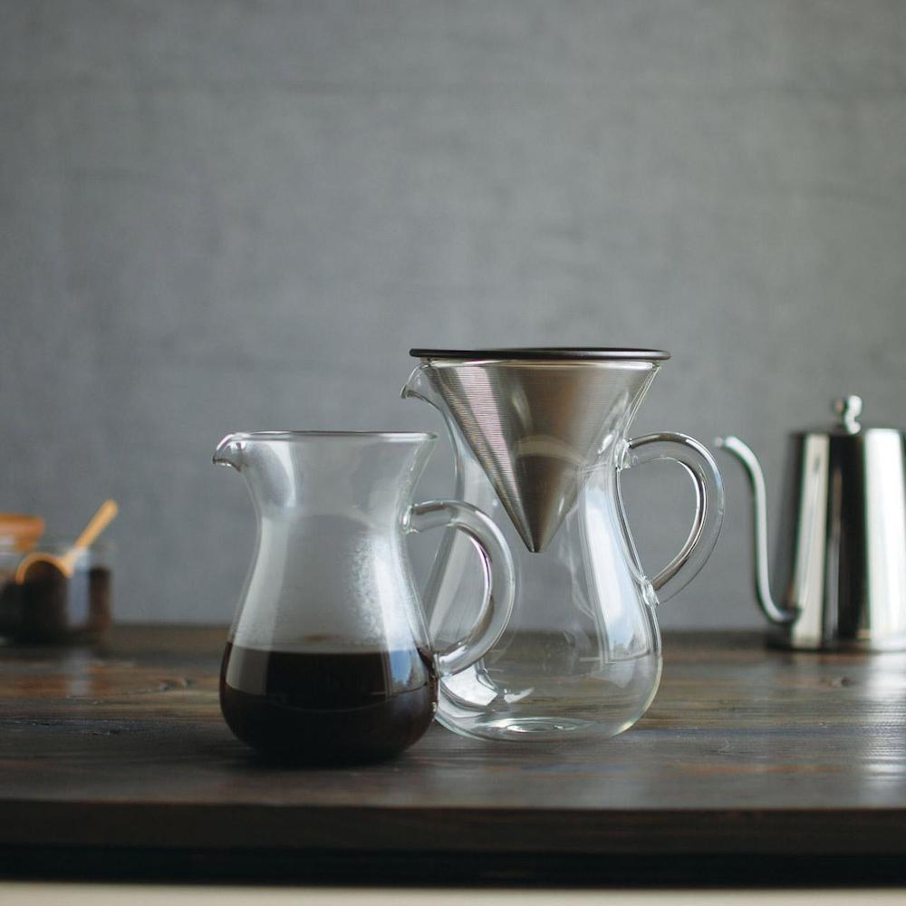 Kinto SCS-04 Coffee Carafe Set 600ml Stainless Steel Filter