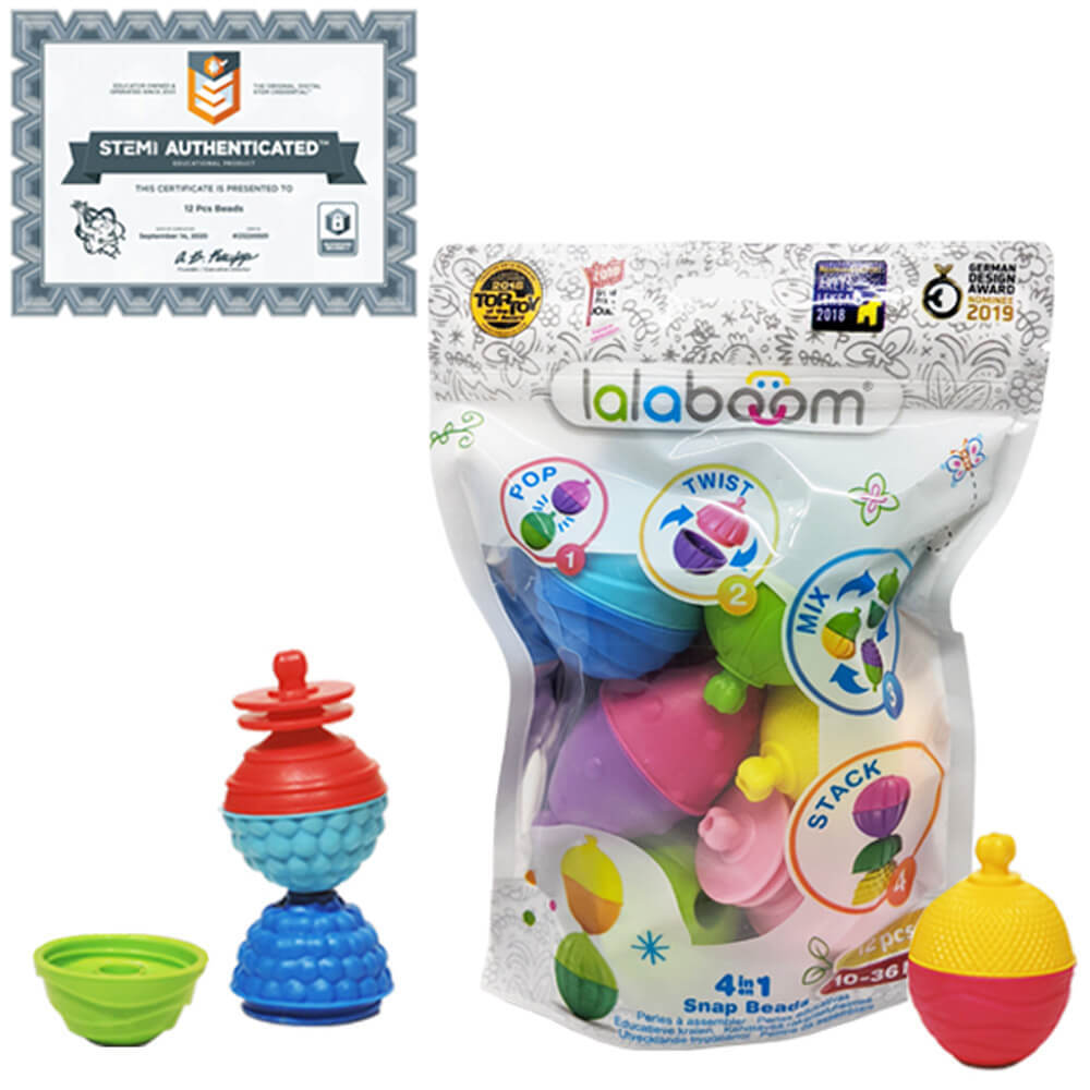 Lalaboom Educational Beads 12 Pieces