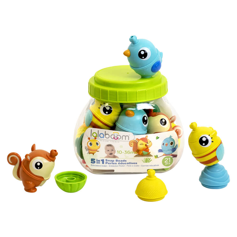Lalaboom Animal Beads Bucket Set