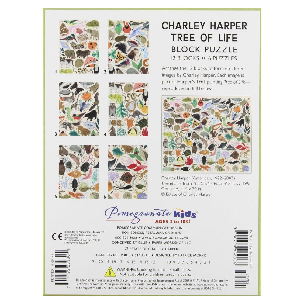 Charley Harper Tree of Life Block Puzzle