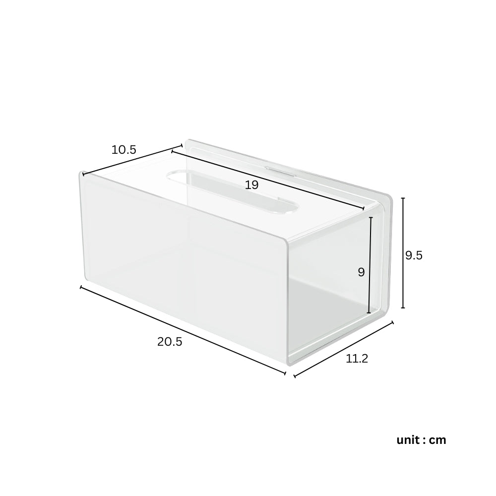 Aurora Acrylic Table Top Tissue Box