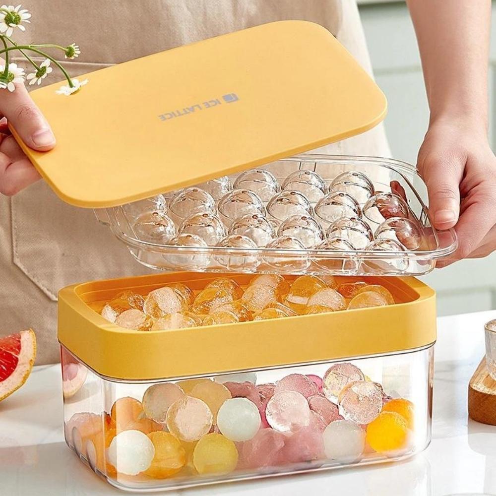 22 Round Ice Ball Maker Tray with Lid