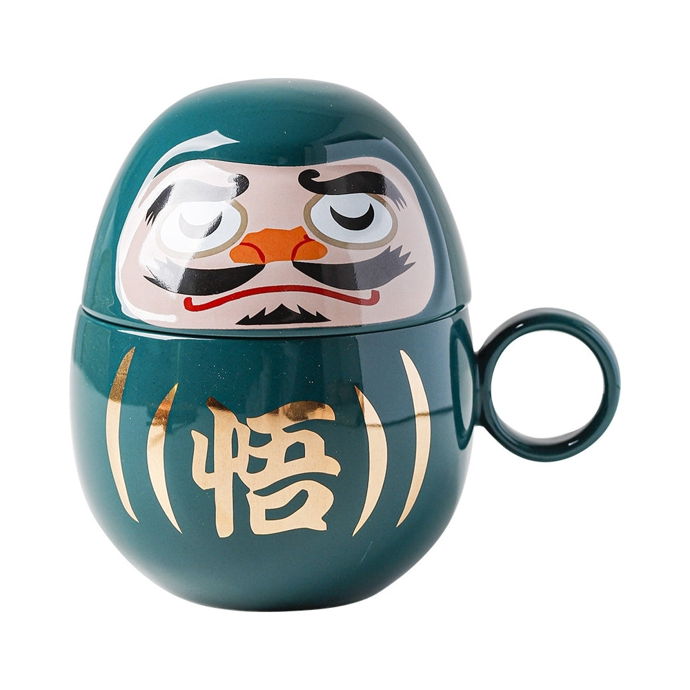 Ao Blue Daruma Ceramic Mug 350ml