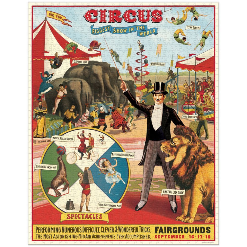 Cavallini Vintage Puzzle Circus 1000 piece