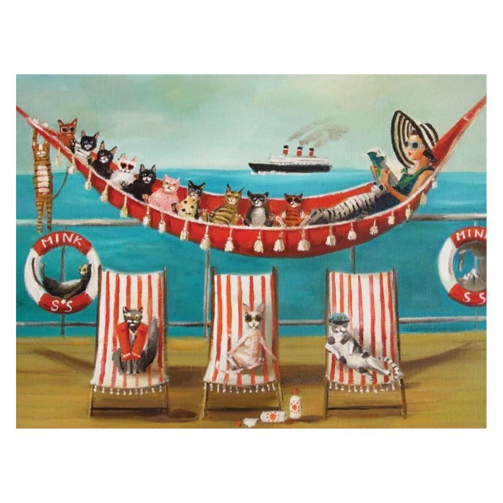 New York Puzzle Company All Paws on Deck 500 Piece Puzzle