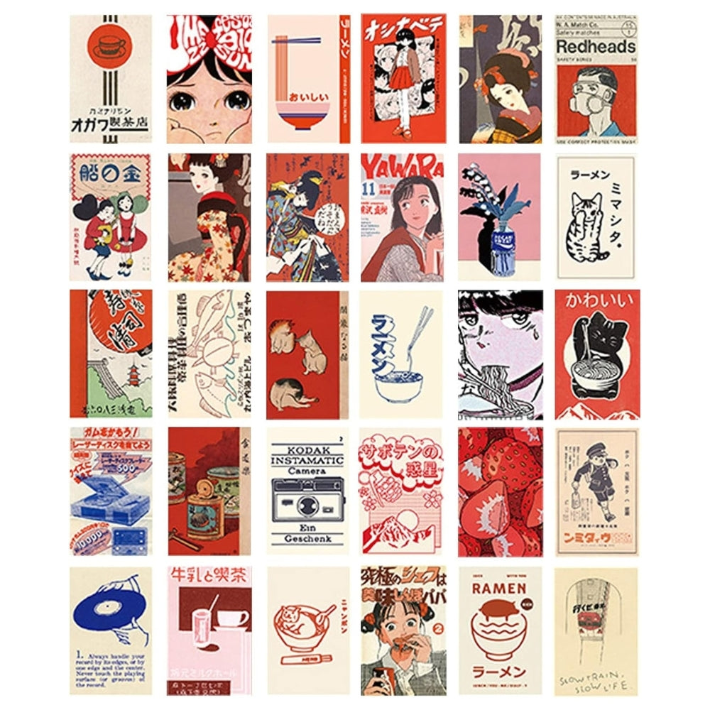 Vintage Japanese Showa Illustration Postcards (Set of 30)
