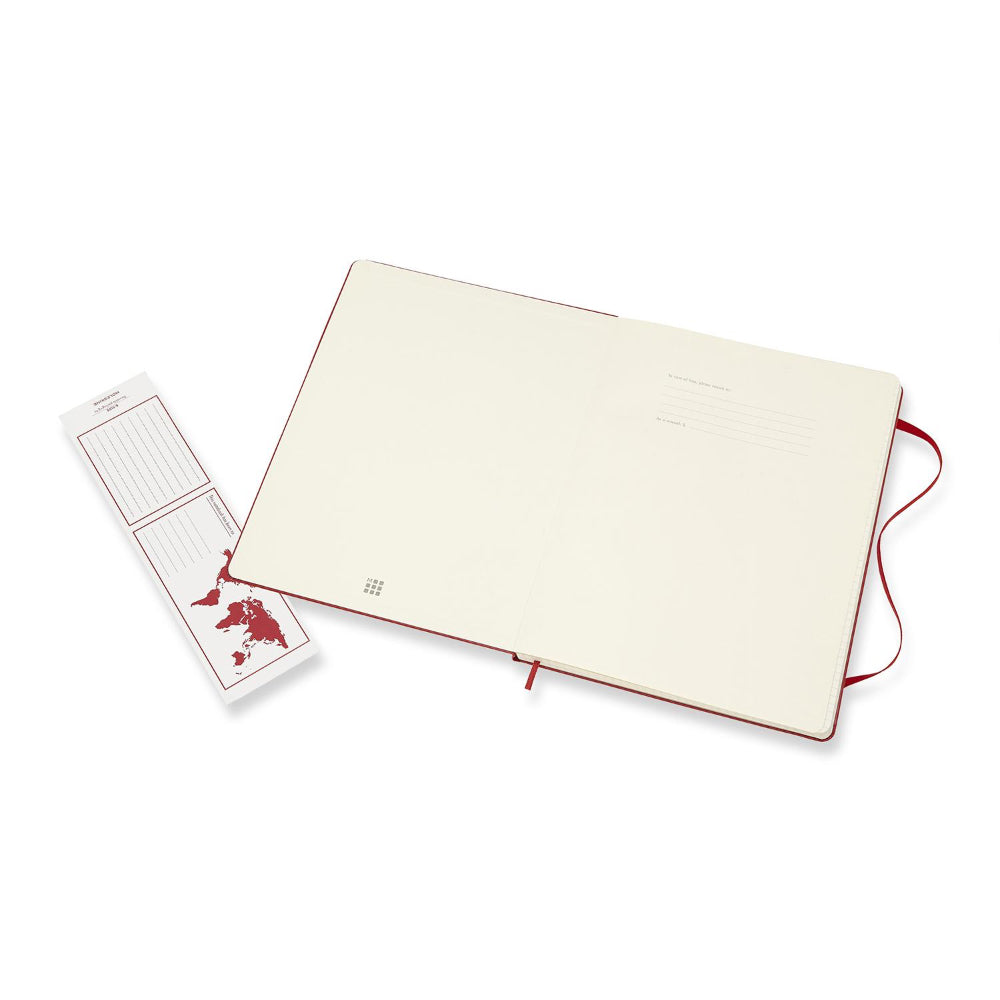 Moleskine Classic Large Hard Cover Notebook Grid - Scarlet Red