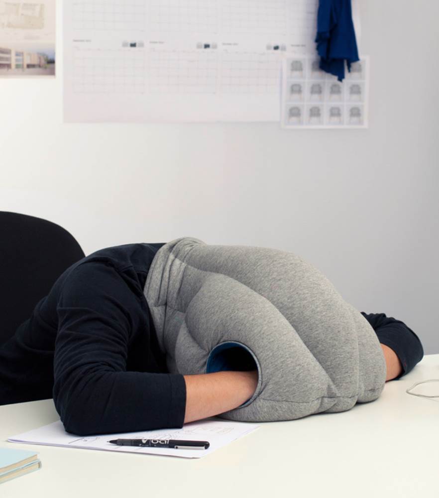 OstrichPillow Original Immersive Travel Pillow Sleepy Blue