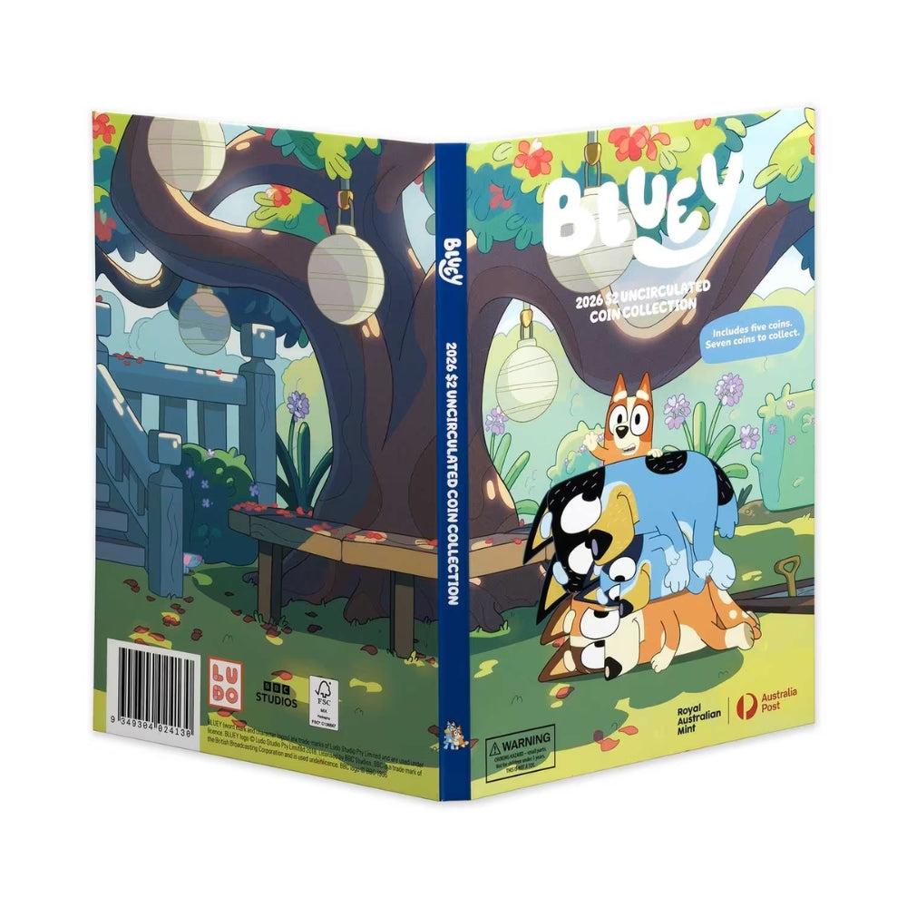 2026 Bluey $2 Uncirculated Folder and SEALED Tube Set