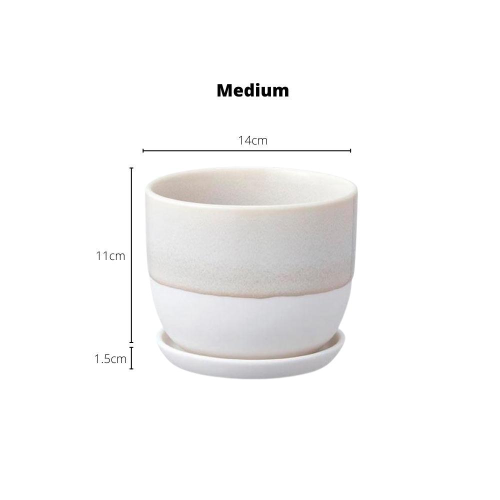 Kinto Plant Pot 193 Beige Small/Medium - Picture 6 of 7