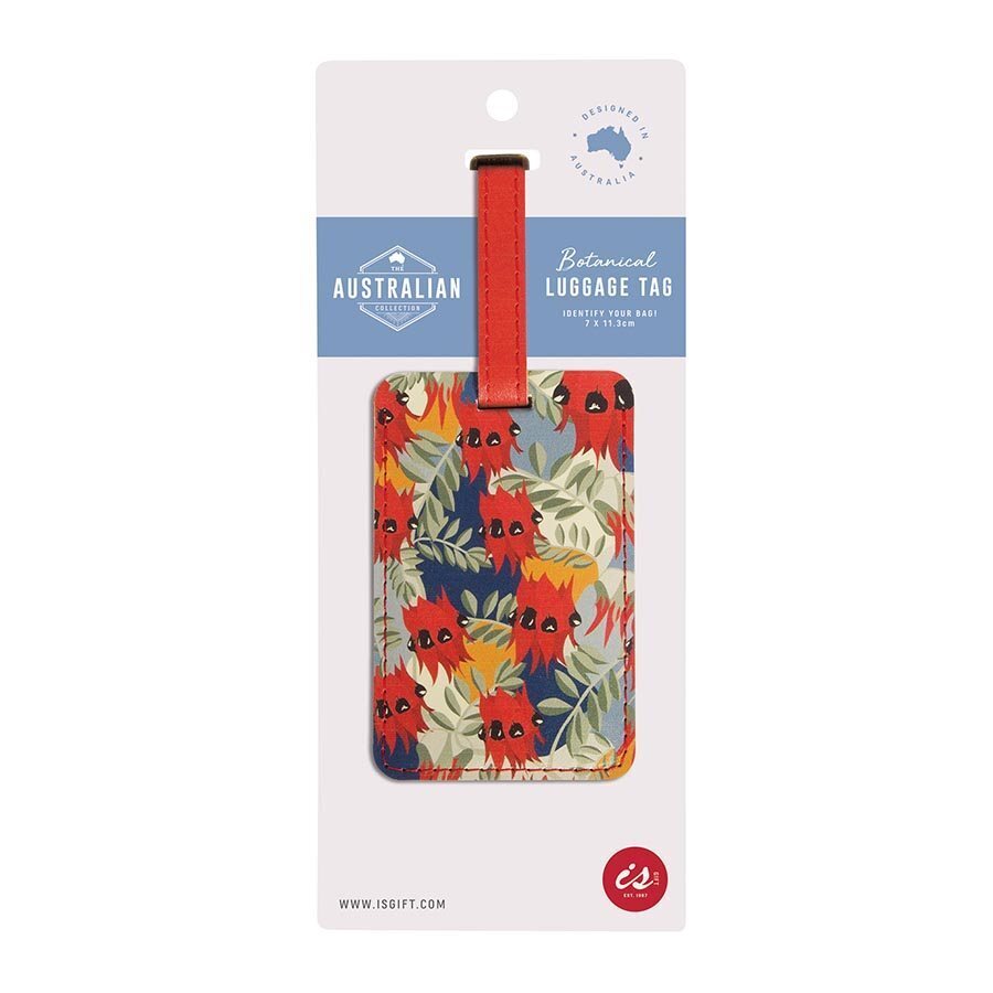 IS Gift Australian Botanical Collection Luggage Tag – Red