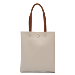 Minimalist Double Handle White Tote Bag