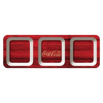 Coca-Cola Melamine Wood Style Red Snack Tray