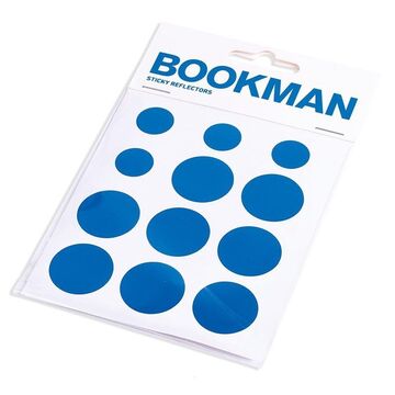 Bookman Blue Sticky Bicycle Frame Reflectors