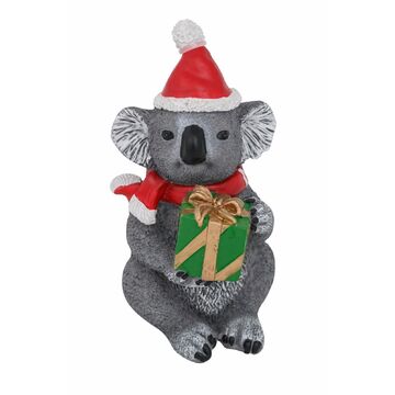 Christmas Australia Koala with Present Figure 13cm