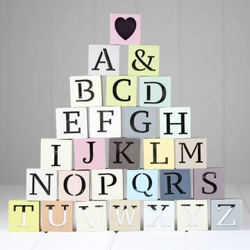 Alphabet Mirror Decor Letter Wood Block