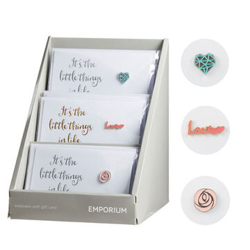 Emporium It's the Little Things in Life Love Brooch with Gift Card