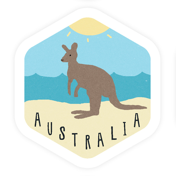 Sunday Paper Australia Kangaroo - Vinyl Bumper Sticker