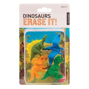 IS Gift Erase-It! Set of 4 Dinosaurs Erasers (2 Packs)
